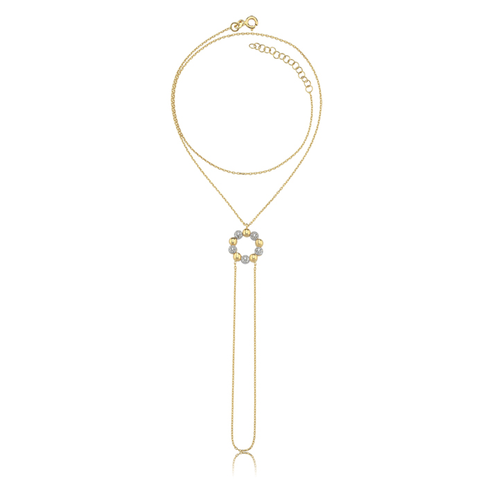 Regular Taşlı Çiçek Form Altın Şahmeran - Rayna (1)