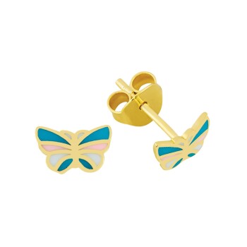 Renkli Kelebek Çocuk Küpesi - Melike