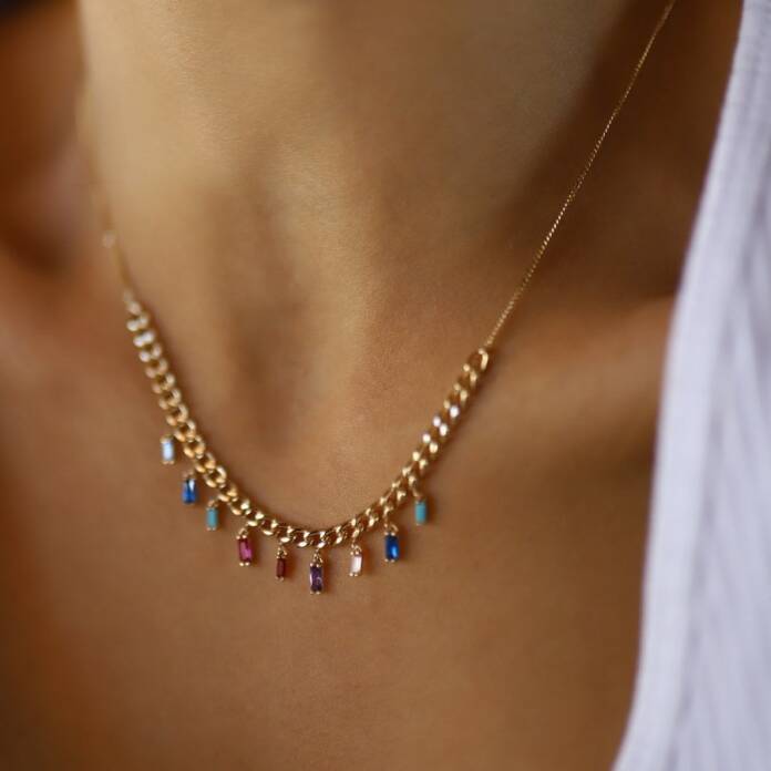 Renkli Mini Baget Kolye - 1