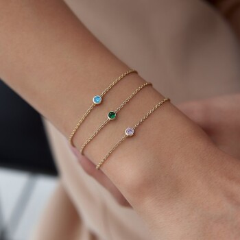 Renkli Taşlı Mini Bileklik - RİTİM (1)