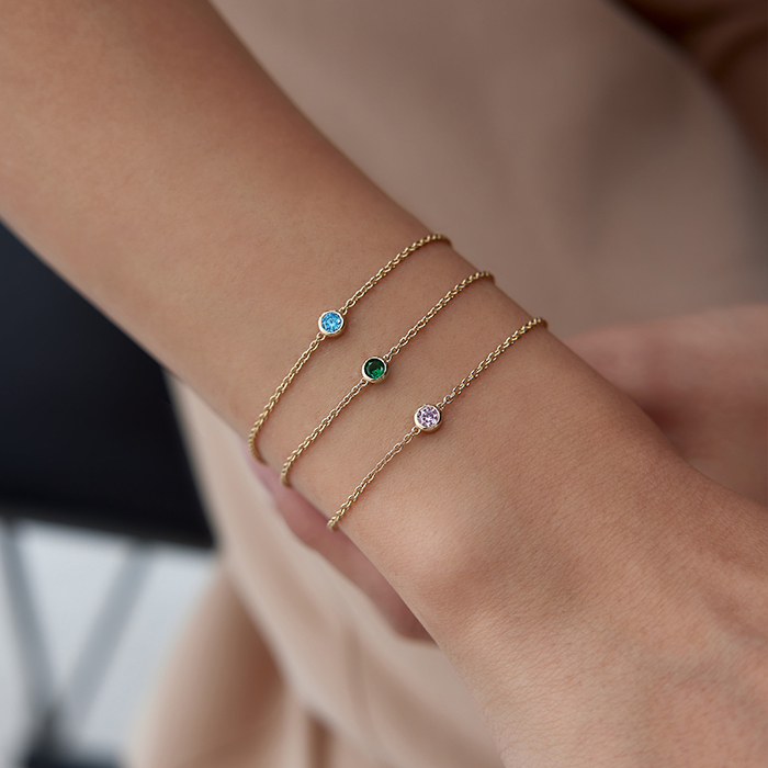 Renkli Taşlı Mini Bileklik - RİTİM