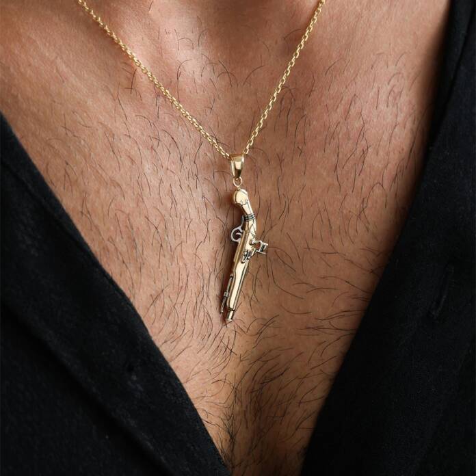 Retro Gun Erkek Kolye - 2