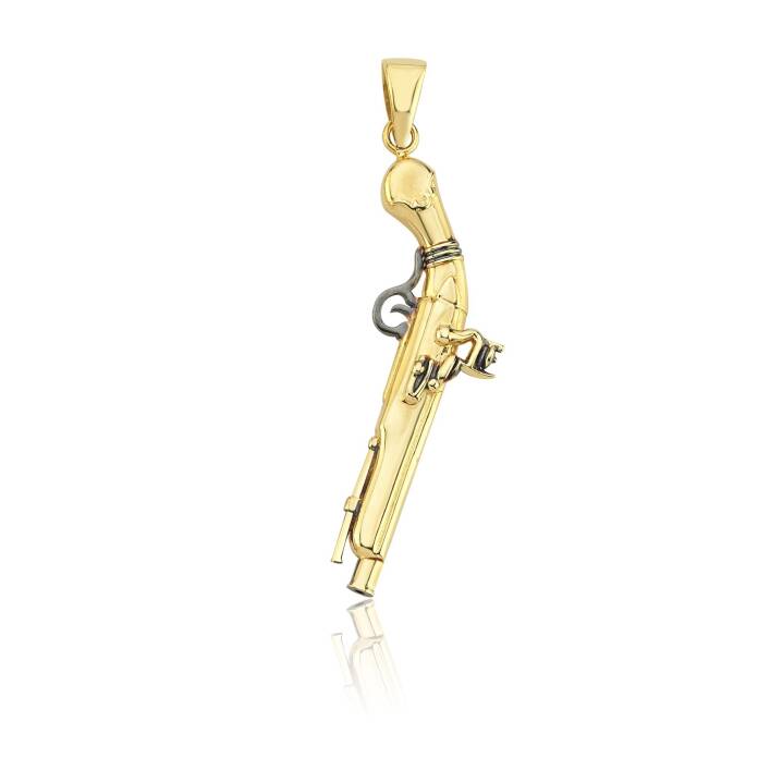 Retro Gun Erkek Kolye Ucu - 1