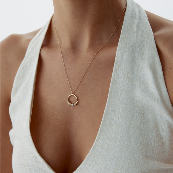 Ring Flower Kolye - Rayna (1)