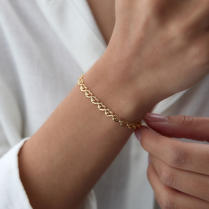 Rinntin İtalyan Kalpli Bileklik - İstor (1)