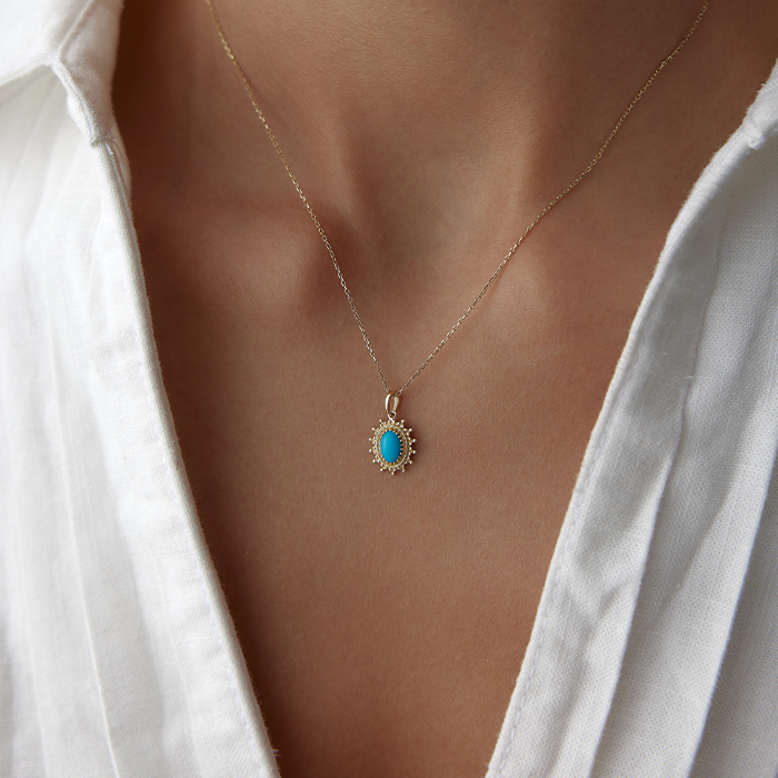 Rise Firuze Kolye - Cemart (1)