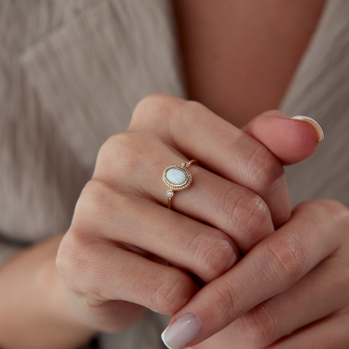 Rivet Opal Yüzük - 3