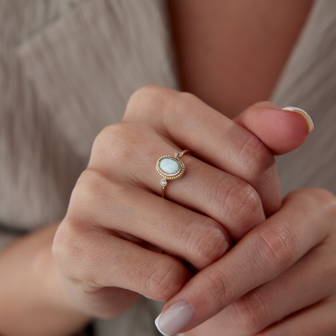 Rivet Opal Yüzük - 3