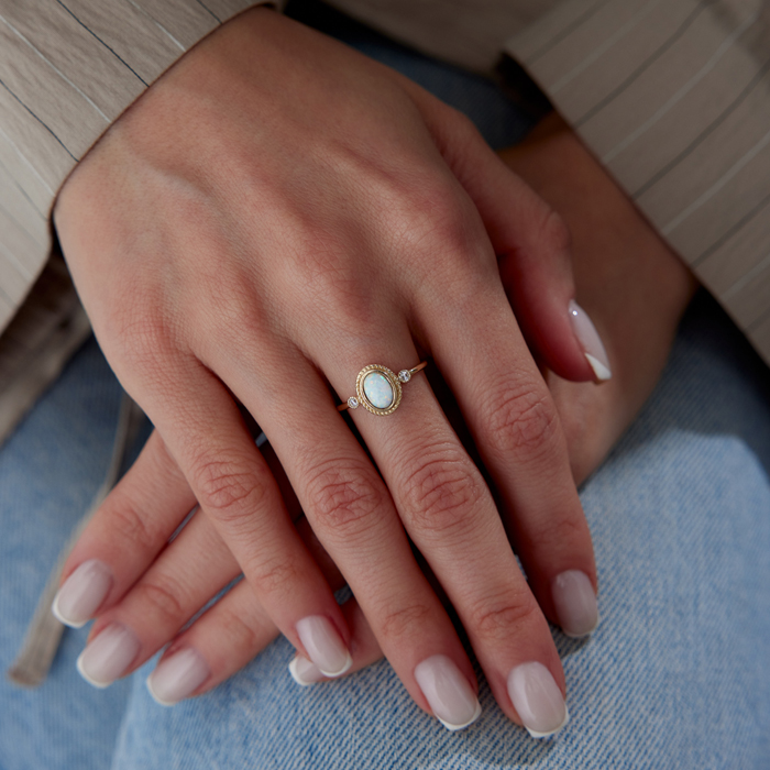 Rivet Opal Yüzük - 1