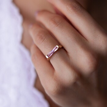 Robb Pembe Baget Yüzük - Rayna