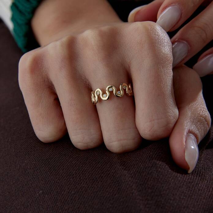 S Sarmal Taşlı Yüzük - 1