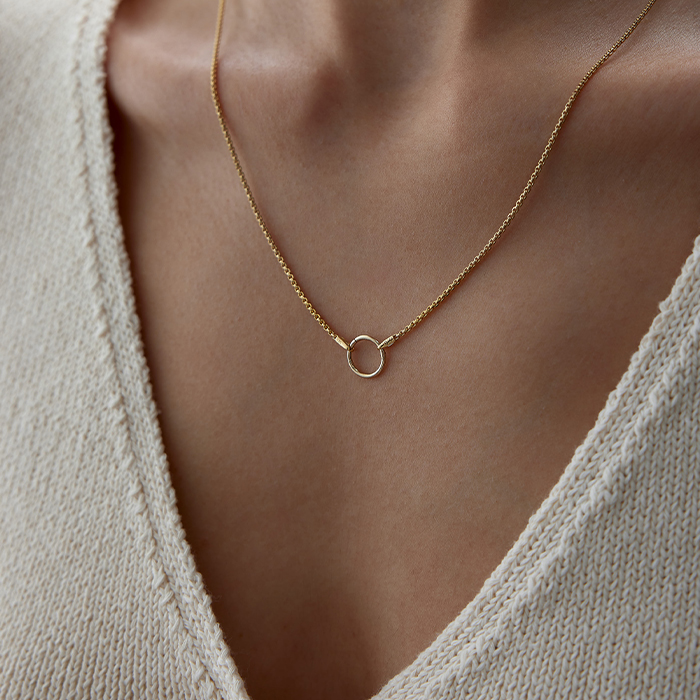 Sade Charm Halkalı Box Zincir - Alen (1)