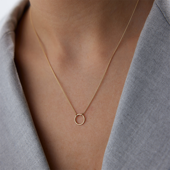 Sade Charm Halkası Kolye - Rayna (1)