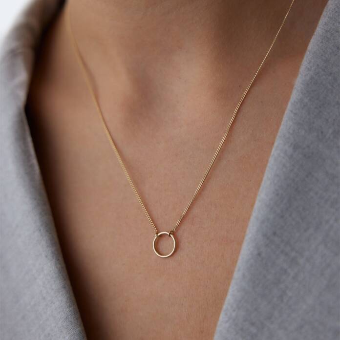 Sade Charm Halkası Kolye - 2