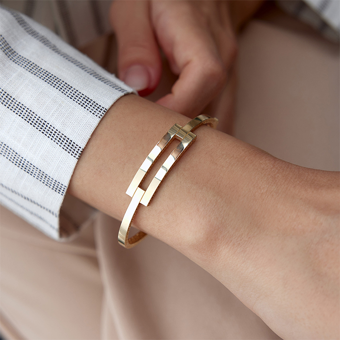 Sade Kaburga Kelepçe - Altın İş