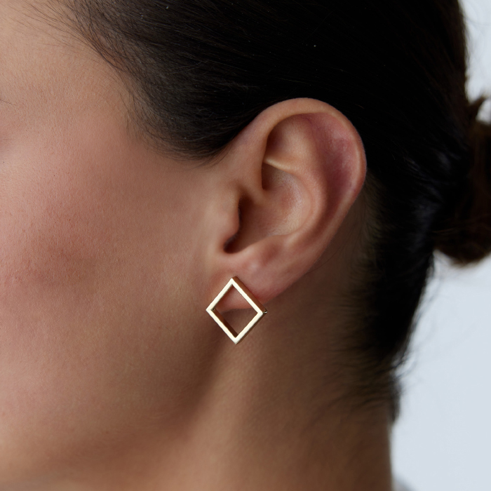 Sade Kare Küpe - Dilmener (1)