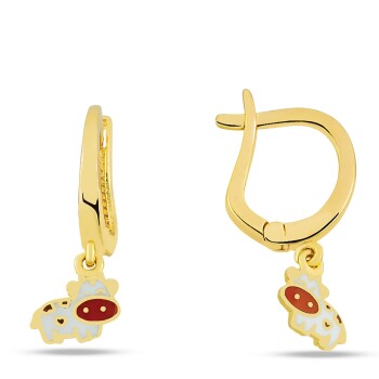 Sallantılı İnek Çocuk Küpesi - Melike