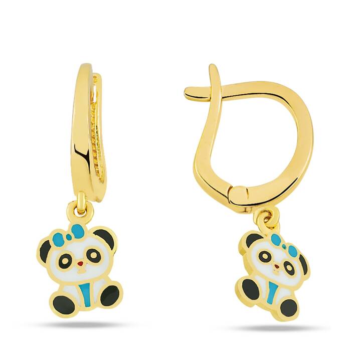 Sallantılı Panda Çocuk Küpesi - 1