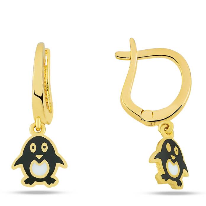 Sallantılı Penguen Çocuk Küpesi - 1