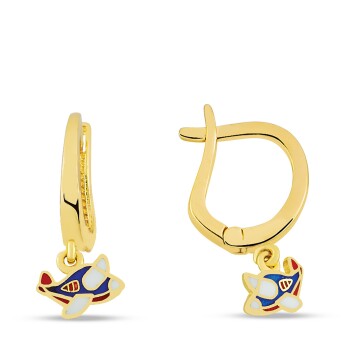 Sallantılı Uçak Çocuk Küpesi - Melike