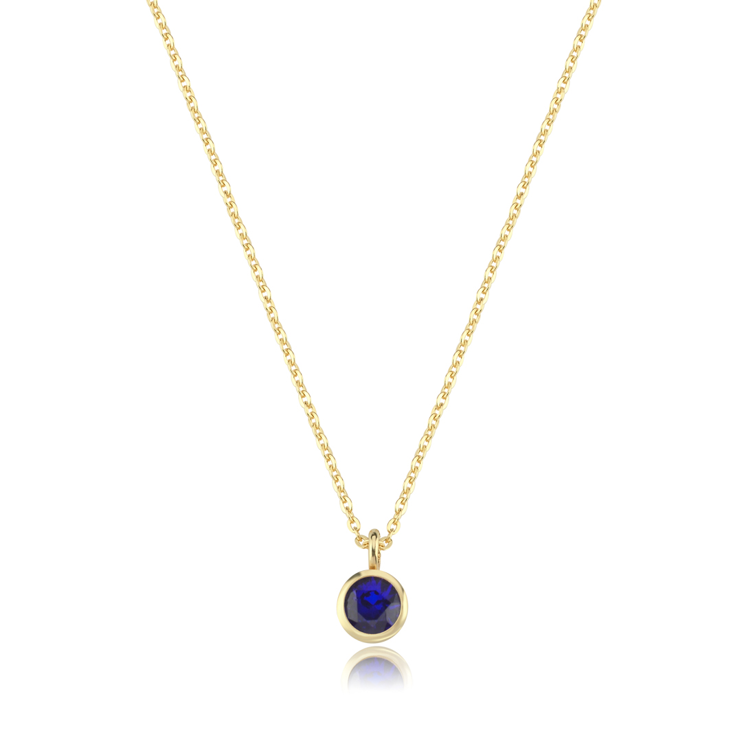 Sapphire Doğum Taşı Kolye - 1