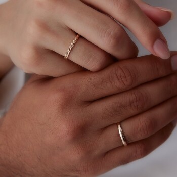 Sarmal Çift Alyans - Tülay Alyans