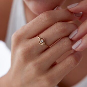 Sarmal Kirpik Yüzük - Mazi