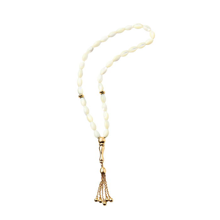 Sedef Taşlı Altın Tesbih - Zere