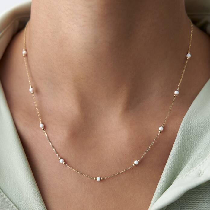 Sedefli Top Kolye - 1