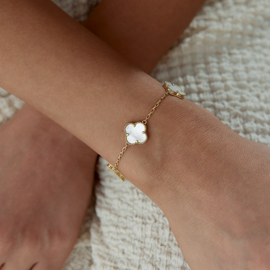 Beşli Sedefli Yonca Cleef Bileklik - 1