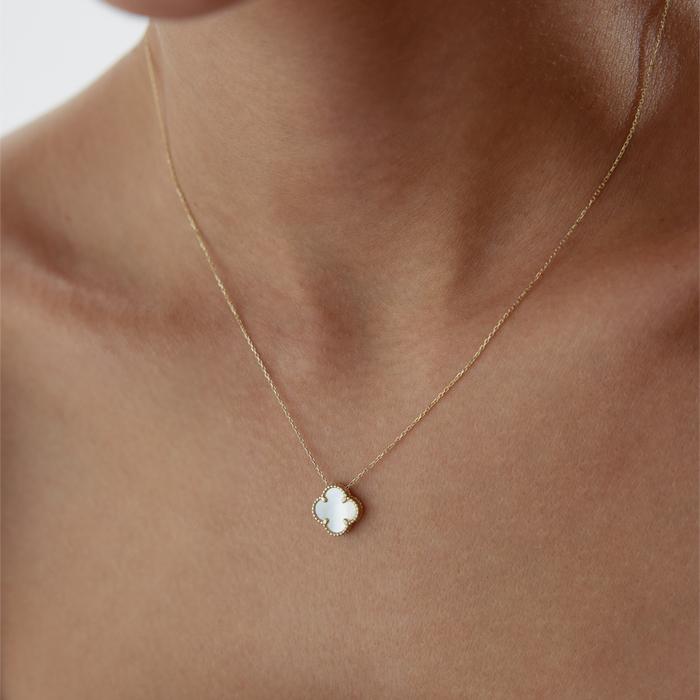 Sedefli Yonca Cleef Kolye - 2