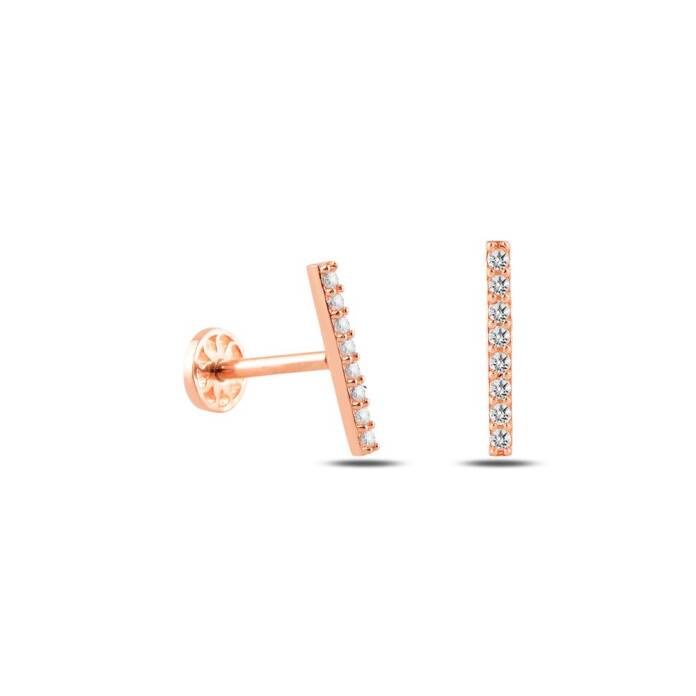 Sekiz Taşlı Çubuk Tragus Piercing - 3