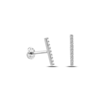 Sekiz Taşlı Çubuk Tragus Piercing - 4