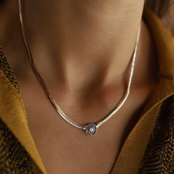 Sekizgen Snake Baget Kolye - Rayna (1)