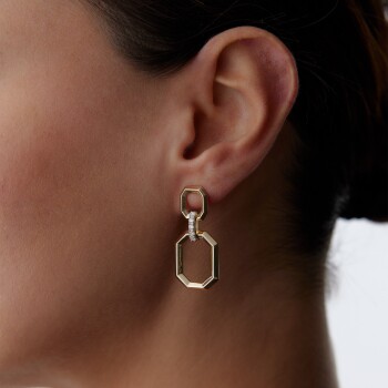 Sekizgen Süzme Küpe - Garo