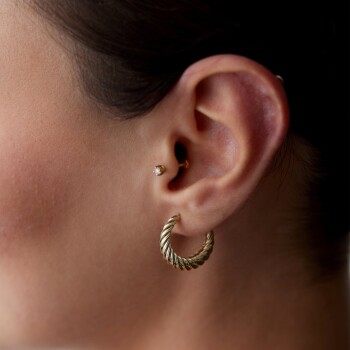 Şerit Line J Küpe - Murat Özcan