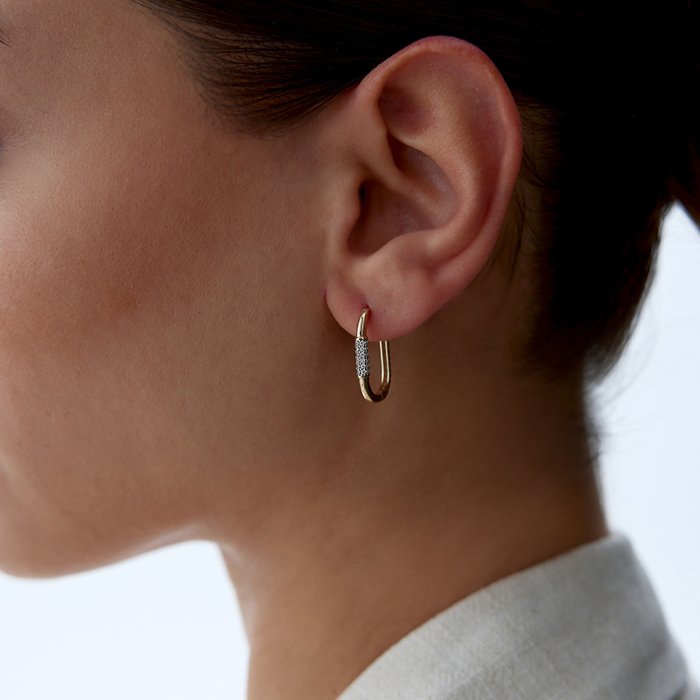 Şerit Taşlı Ataç Küpe - Arax