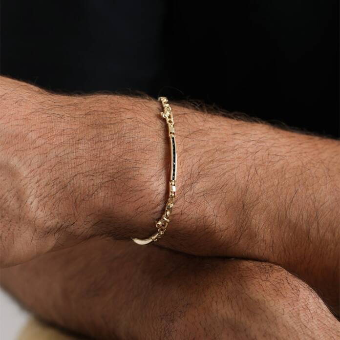 Şerit Taşlı Erkek Bileklik - 1