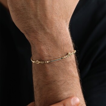 Şerit Taşlı Erkek Bileklik - Koçak (1)