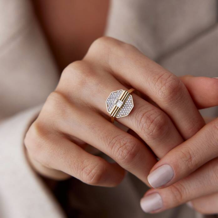 Şerit Taşlı Yüzük - 1