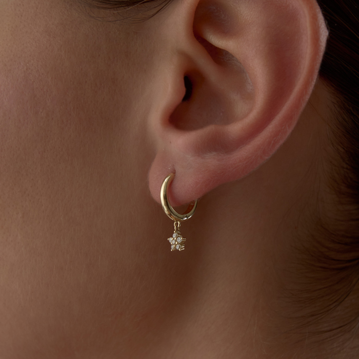 Shine Taşlı Çiçek Küpe - Rayna (1)