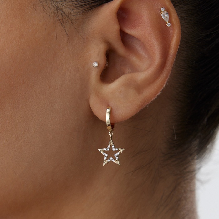 Shiny Yıldız Küpe - Alen