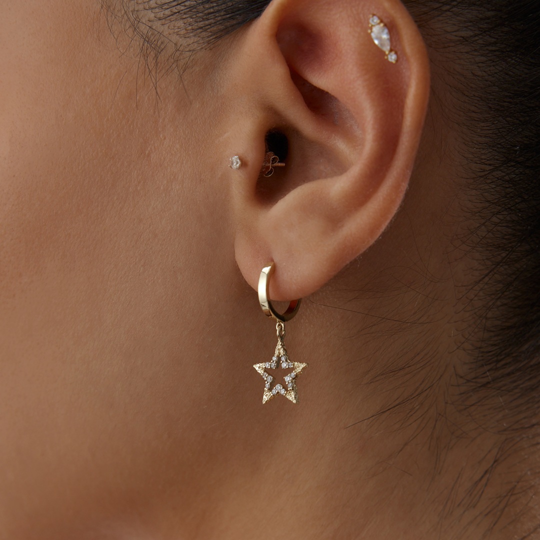 Shiny Yıldız Küpe - 2