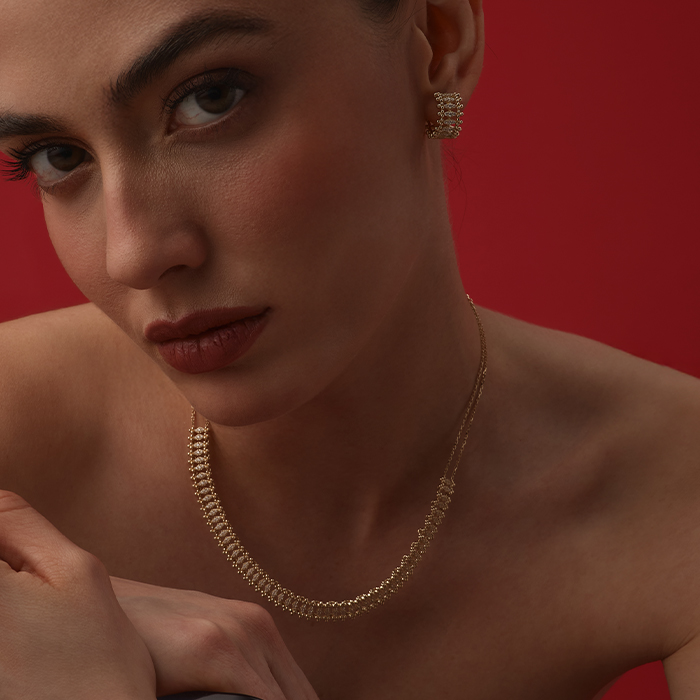 Signature Line Altın Kolye - Alen