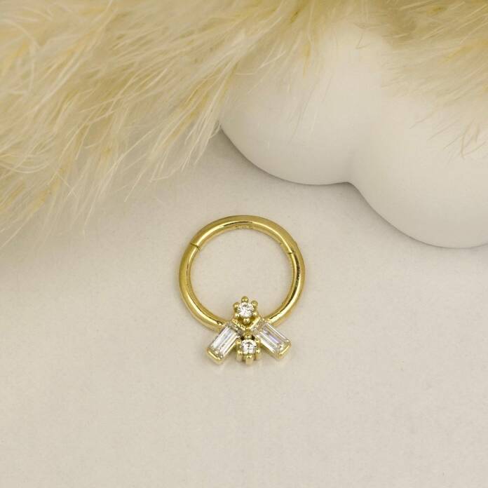 Şık Baget Taşlı Helix Piercing - 2