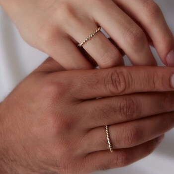 Sık Burma Çift Alyans - Tülay Alyans