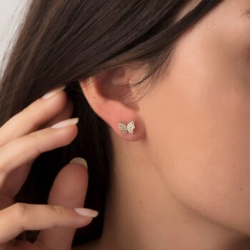 Şık Kelebekli Küpe - CNR