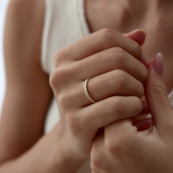 Sık Örgü Hasır Yüzük - Mazi