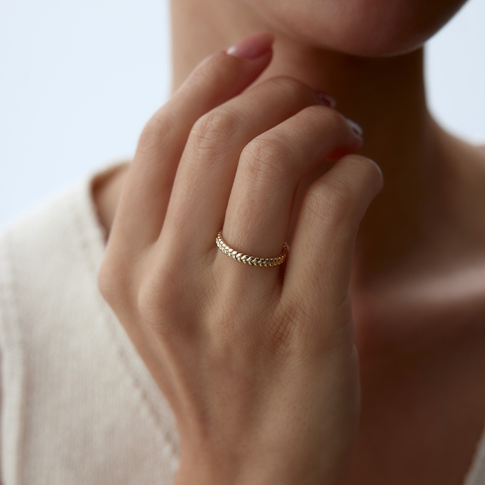 Sık Örgü Hasır Yüzük - Mazi (1)