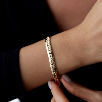 Sıkı Gurmet Snake Bileklik - Mg Gold (1)